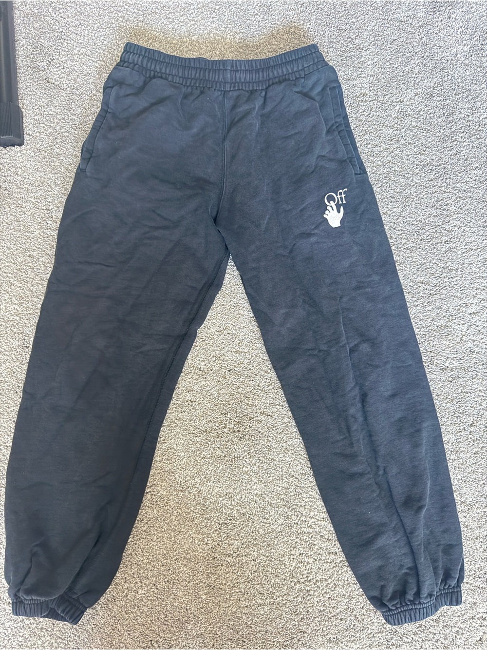 Off-White Black Logo Jogger Pants- Medium fits like small